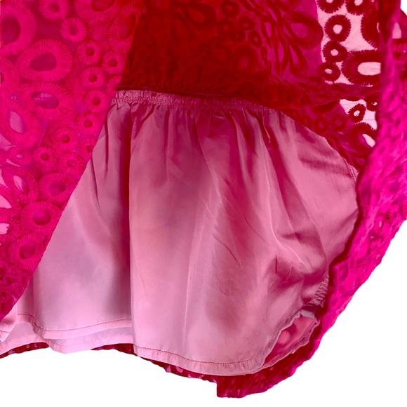 Gymboree Girls Special Occassion Lace Drop Waist Dress Fuchsia Pink NEW - Picture 10 of 13